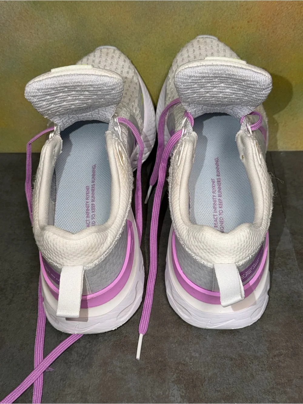 Nike React Infinity 3 Women's White/Fuchsia Running Shoes DZ3016-100 Size 8